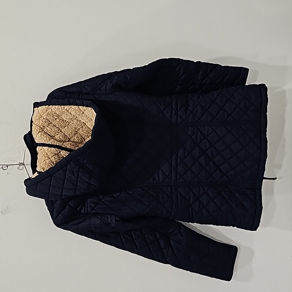Tommy Hilfiger Diamond Puffer hoodie Jacket Coat Size XS navy blue - Picture 5 of 16
